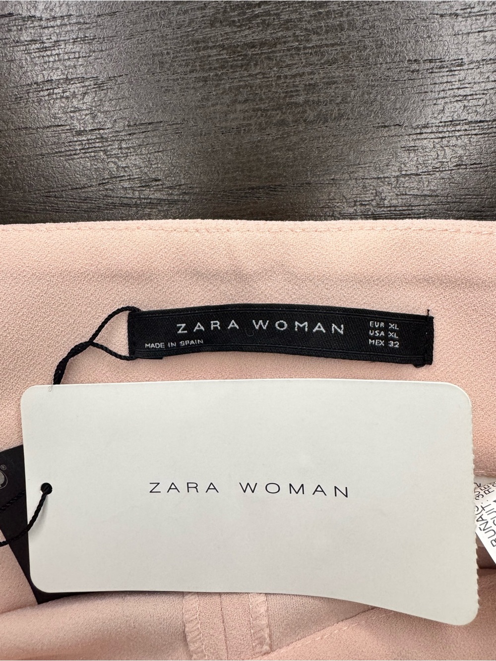NWT Zara Pink High-Rise Wide Leg Pants XL - Quiet Luxury Candy Pink Trousers - Picture 9 of 9